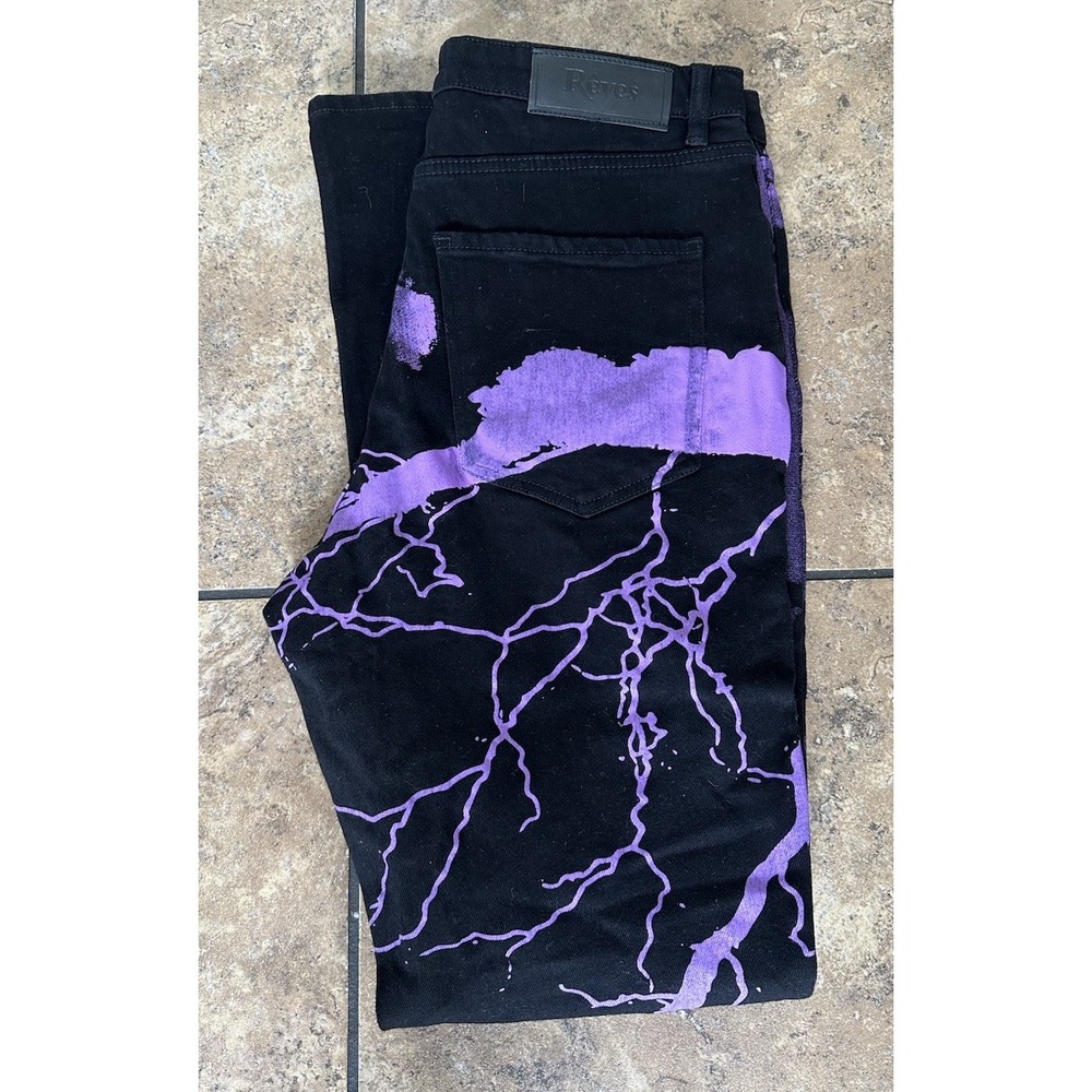 Reeves Paris Jeans Purple/Black Men's Size 34X33